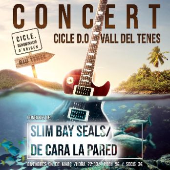 Concert amb Slim Bay Seals i De Cara a la Pared. Cicle D.O. Vall del Tenes.