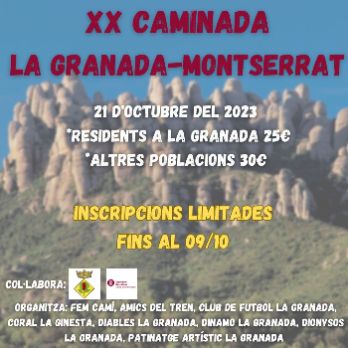 XX CAMINADA LA GRANADA - MONTSERRAT NO RESIDENTS