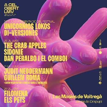 Festival A Cel Obert a Les Masies de Voltregà- 5 de juny (presentació), 26- 27 i 28 de juny de 2026